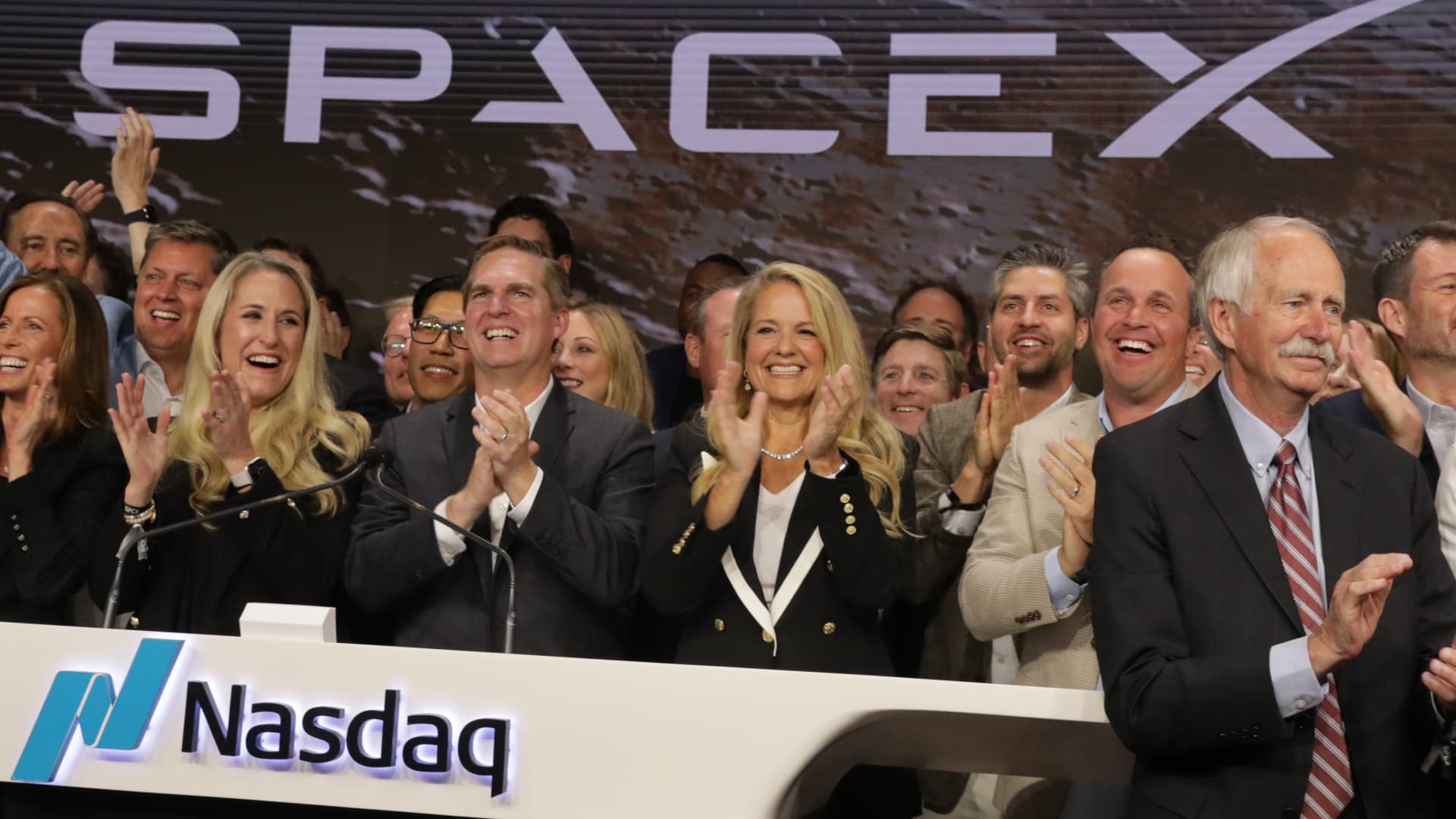 SpaceX shares gain 17% as trading begins, valuing Elon Musk’s rocket company at more than  trillion