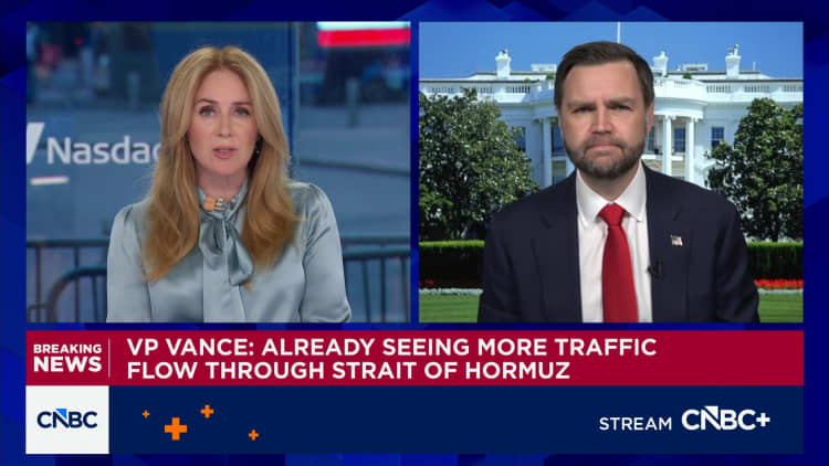 VP Vance says U.S. expects Strait of Hormuz to be open ‘toll free’ long term