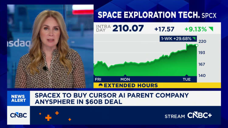 SpaceX to buy AI coding startup Cursor for  billion