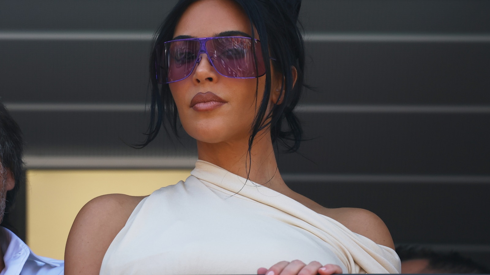 Kim Kardashian watches Lewis Hamilton claim 2nd place at the Monaco Grand Prix